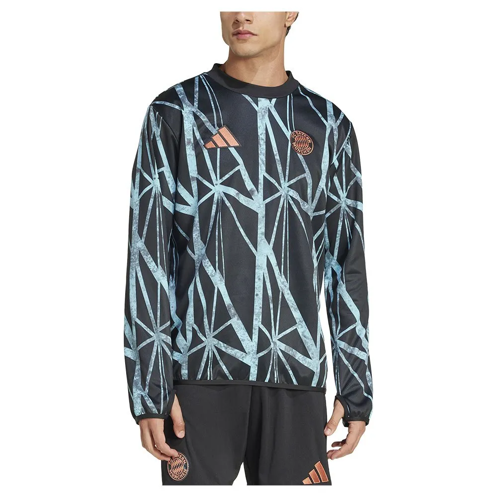 【極美品】 24SS FCRB PRE MATCH S/S TOP adidas FC Bayern Munich 24/25 pre match sweatshirt Blue | Goalinn