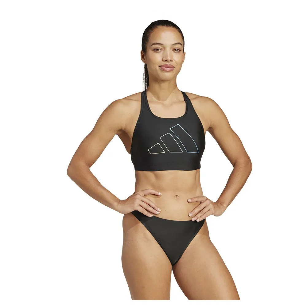 adidas Big Bars ビキニ 黒 | Swiminn ビキニとタンキニ