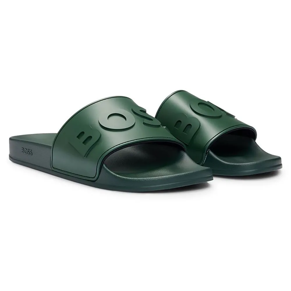 BOSS Kirk Slides Sandales Homme EU 42 – Rouge Foncé, Confort & Style Urbain !