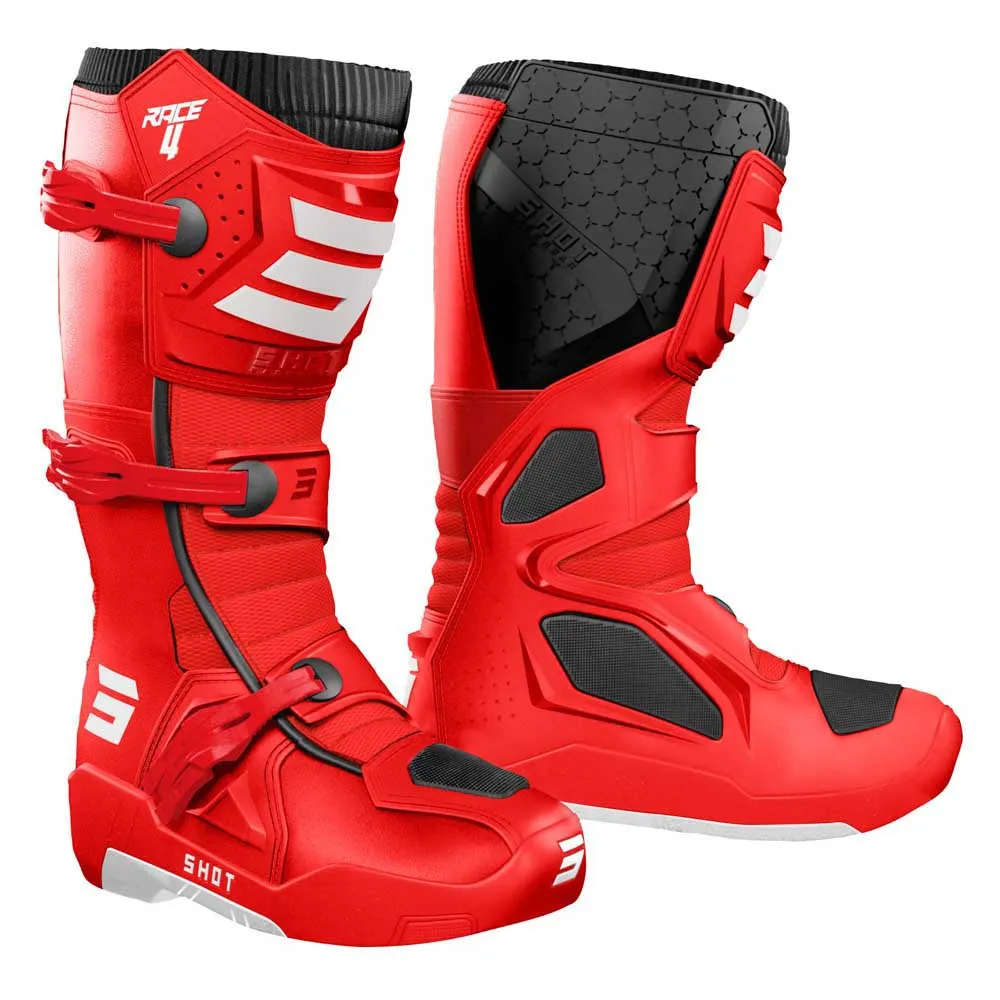 A*i様 SHOT RACE GEAR /RACE 4 モトクロスブーツ　オフロ Shot race gear Race 4 off-road boots Red | Motardinn