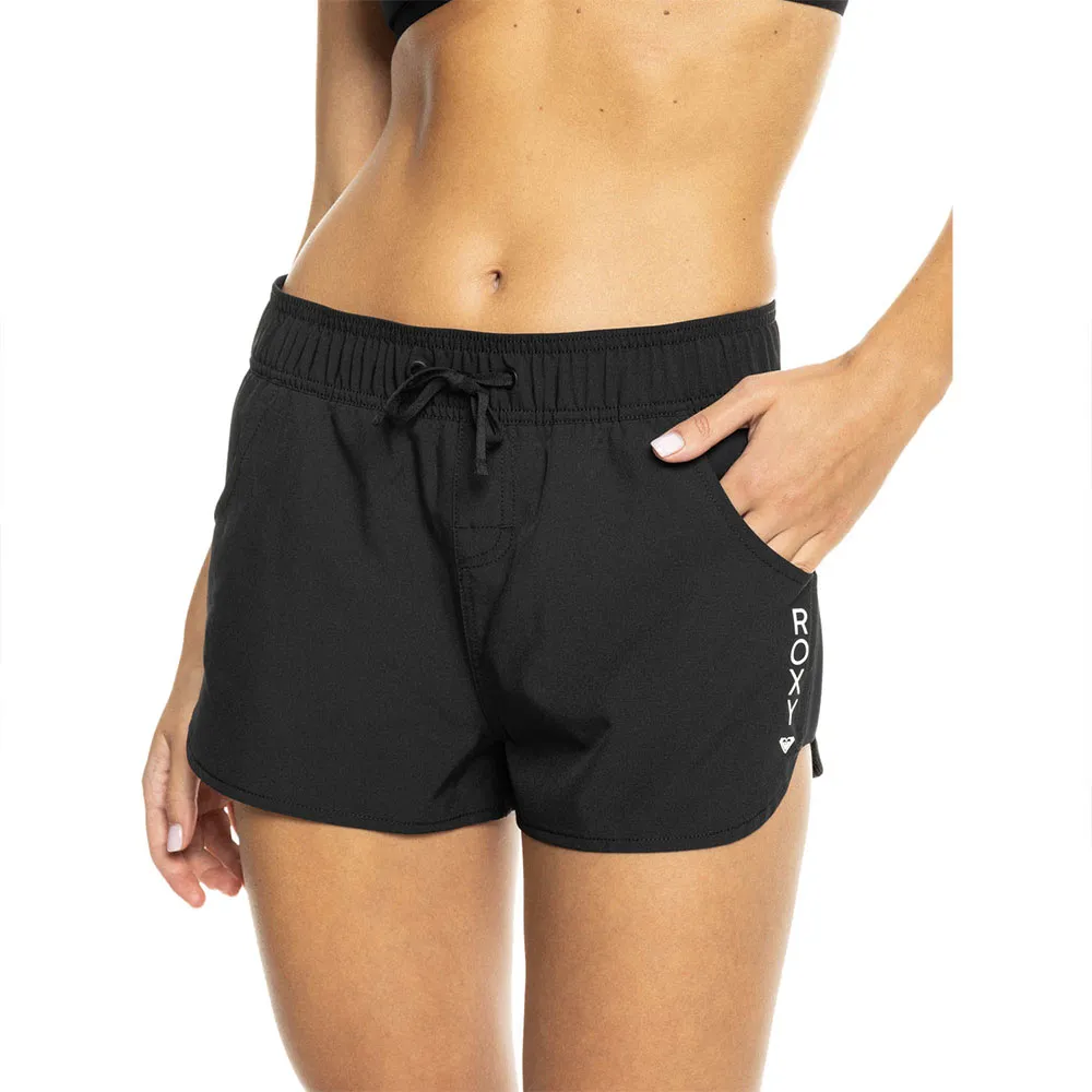 Roxy Wave 7" Boardshort Femme – Stretch Recyclé REPREVE, Taille Élastique, Style Plage & Surf