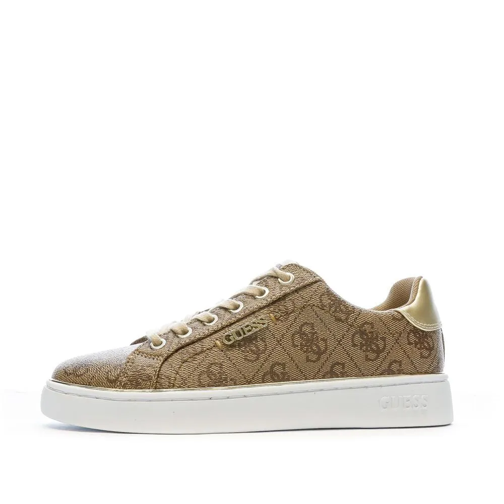 GUESS Bellu - Sneakers En Cuir Véritable Et Daim - Taille EU 42 - Couleur Noir - Semelle Crêpe, Talon 4,5 Cm - Style Décontracté Et Tendance
