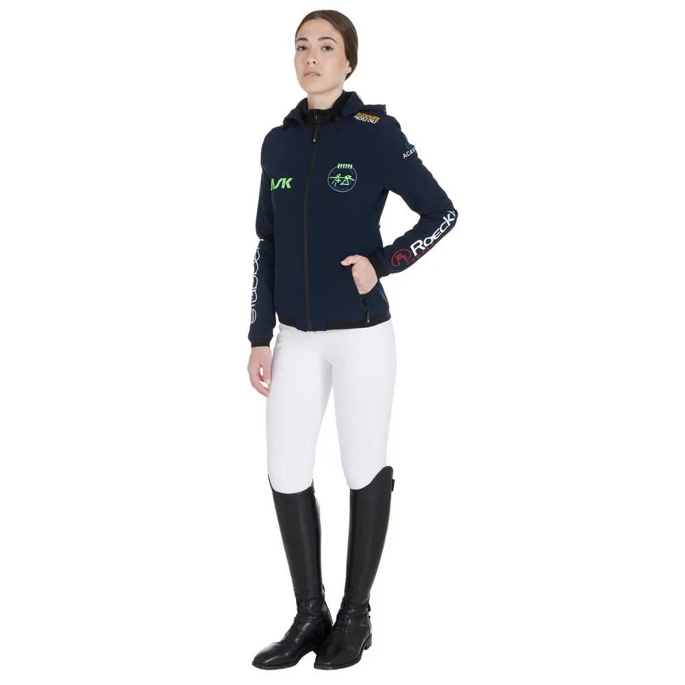 Equestro Multilogo Softshell Woman Jacket Blue | Horse Riding