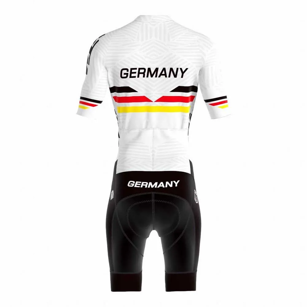 Bioracer Germany Icon Aero Kurzarm-Einteiler, Weiß | Bikeinn