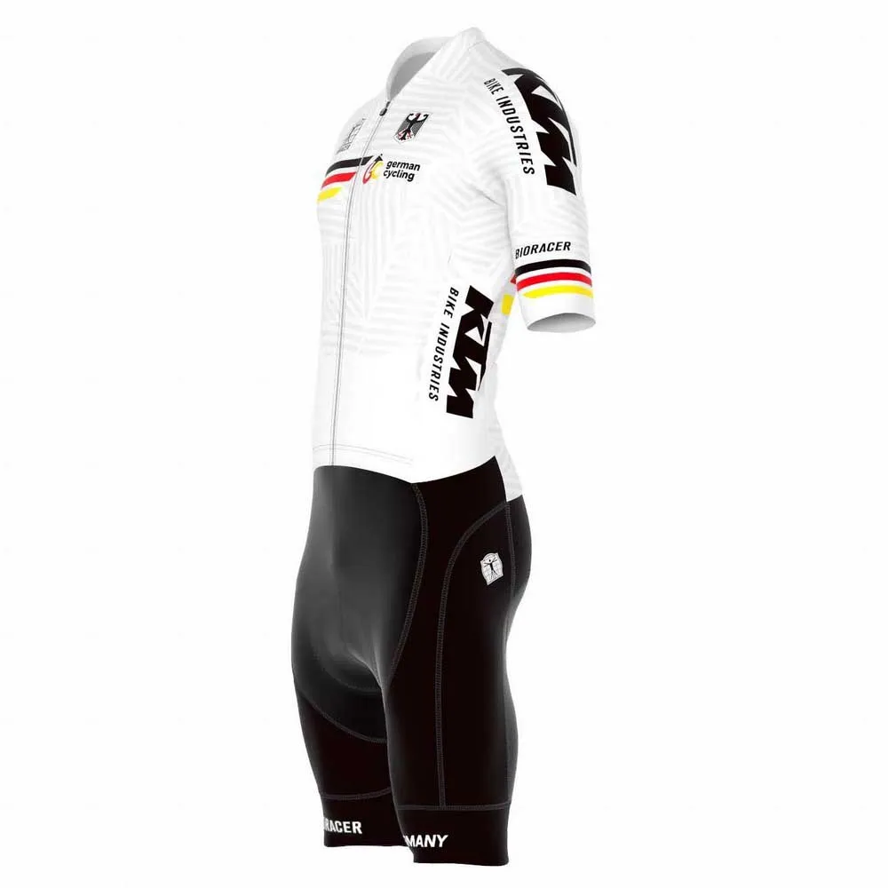 Bioracer Germany Icon Aero Kurzarm-Einteiler, Weiß | Bikeinn