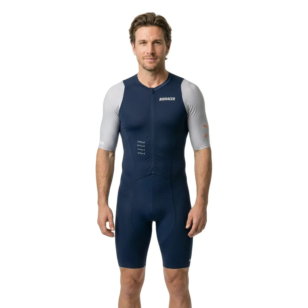Bioracer Icon Short Sleeve Trisuit, Blue | Bikeinn