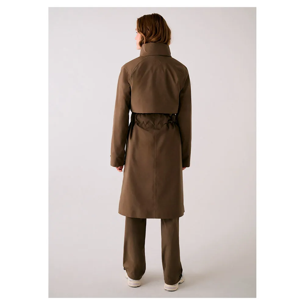 Trench Coat RipCurl Femme Taille S - Couleur Noir Et Fuchsia, Doublure Coton - Occasion En Très Bon état