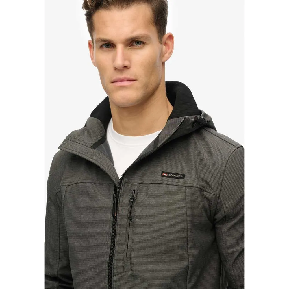 Veste à Capuche Marl Ripstop Trekker Superdry - Homme, Style Outdoor Gris Chiné