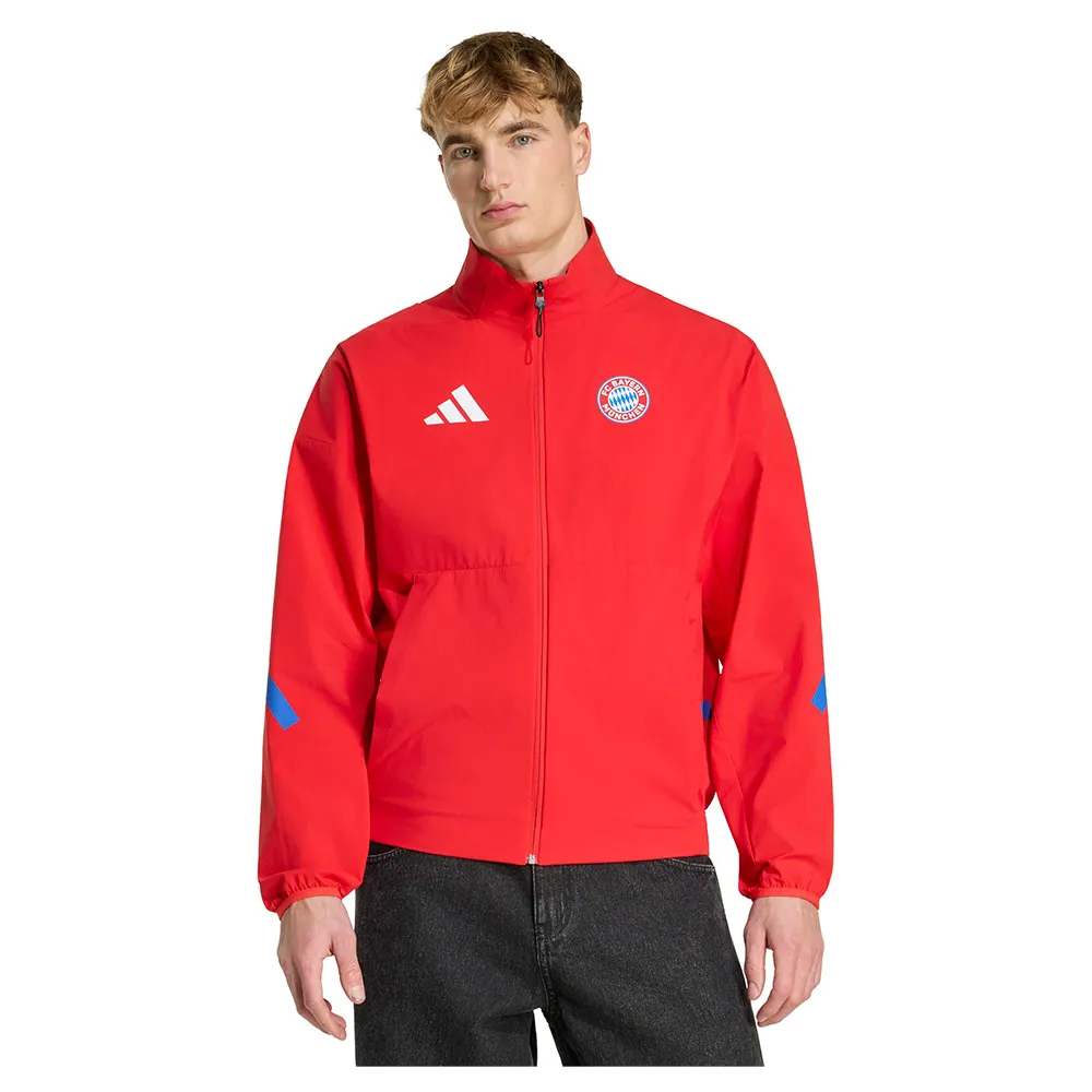 adidas FC Bayern Munich Z.N.E Anthem フルジップスウェットシャツ 赤 