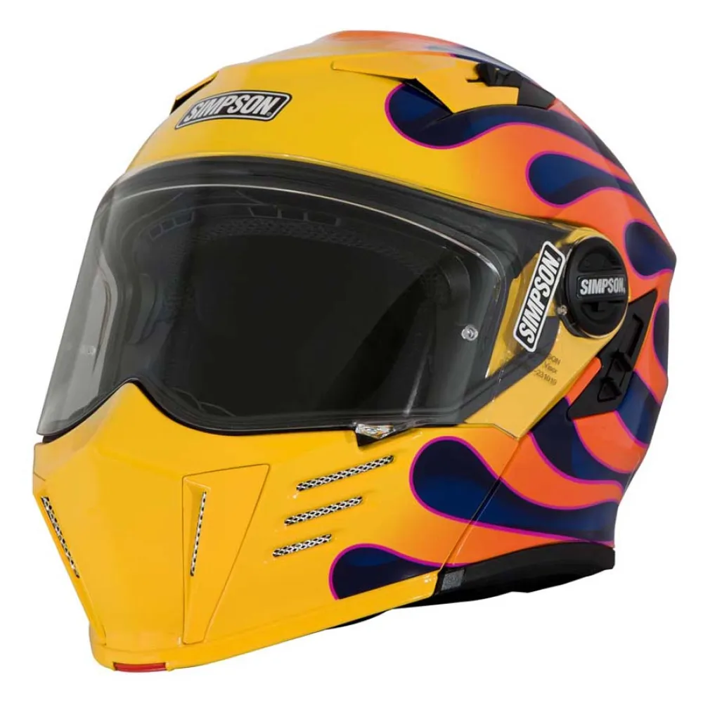 Simpson Darksome Wildfire modular helmet Yellow | Motardinn