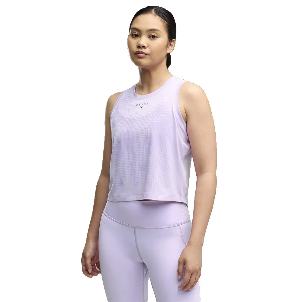 Puma X Hyrox Cloudspun Thermoadapt Cropped ノースリーブTシャツ 紫 