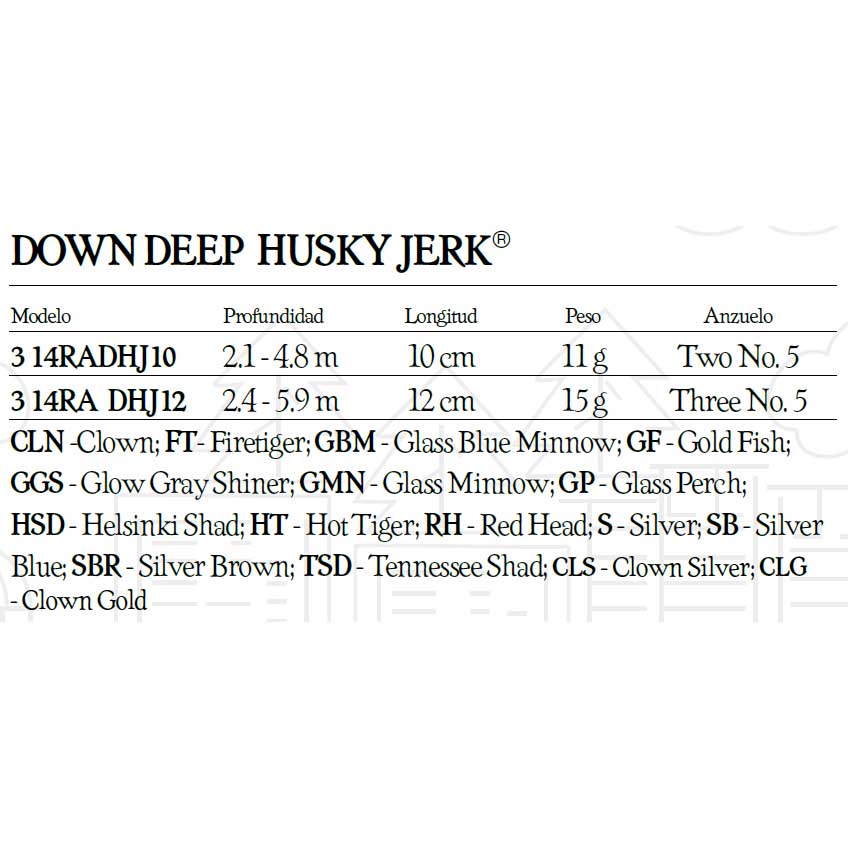 Rapala Down Deep Husky Jerk Suspending Minnowa 100 Mm 11g