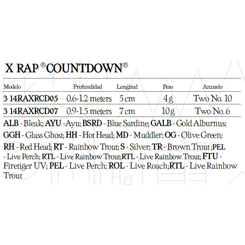Rapala Elritsa X-Rap Countdown 70 Mm 10g