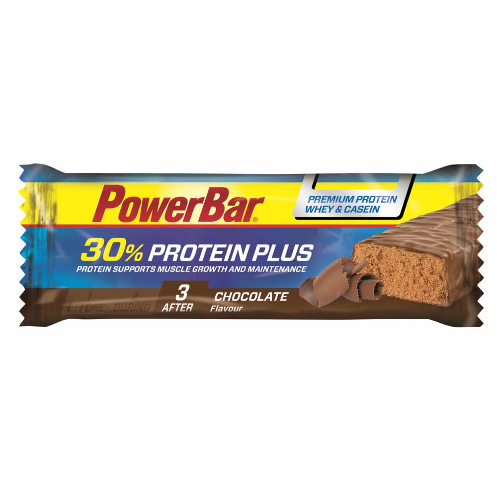 Powerbar Protein Plus 30% 55g 15 Enheder Chokolade Energi Barer Boks