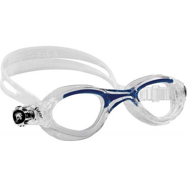 Open Box Cressi Flash Clear Lens Swim Goggles Blue/Blue 