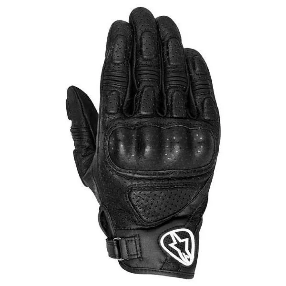 Alpinestars Mustang Lederhandschuh – Motorradhandschuh Aus Ziegenleder, Schwarz/grau