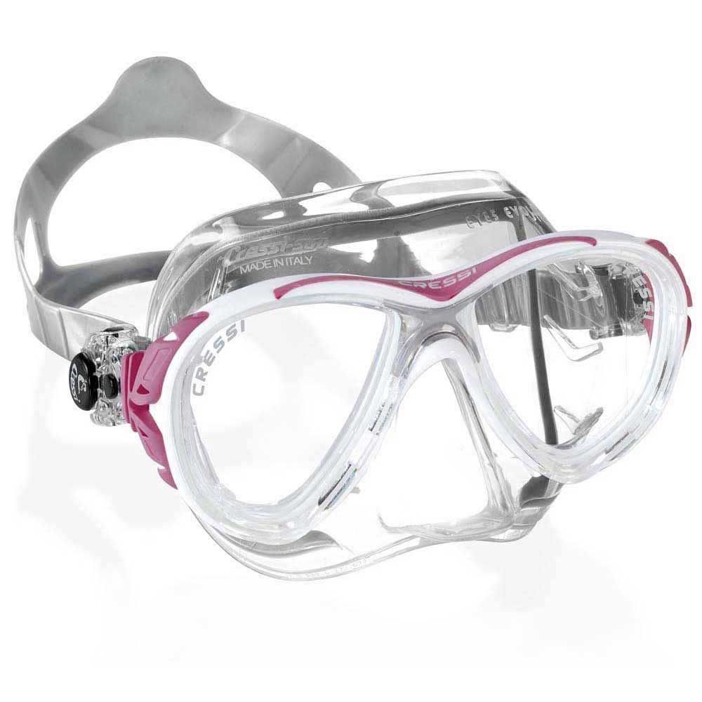 Snorkel Mask Mid Size 6 Colors for sale online Cressi Sub Eyes Evolution Crystal Scuba 