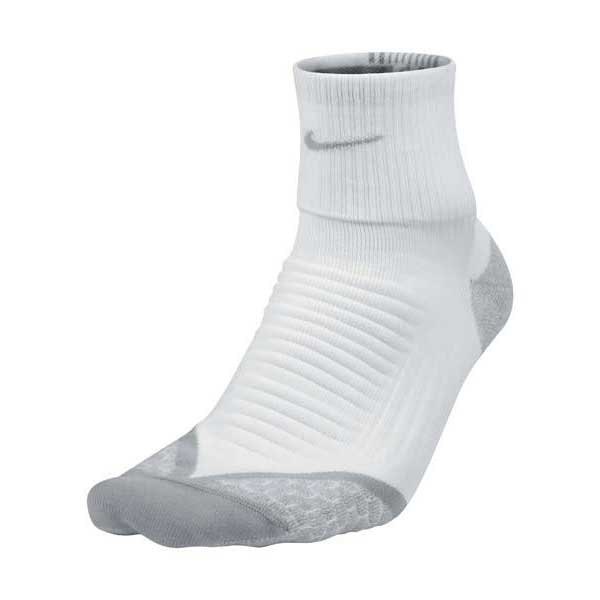 Nike Running Cushion Qtr Socks Silver | Runnerinn