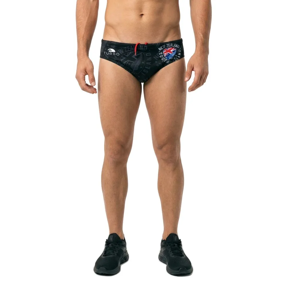 Turbo New Zealand Shield swimming brief Black | Swiminn