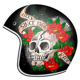MT Helmets Le Mans 2 SV Skull&Roses Открытый Шлем