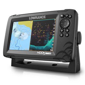 4-inch Fish Finder with Bullet Skimmer Transducer Gray Lowrance HOOK2 4X 