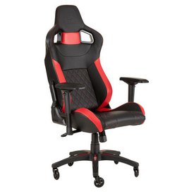 CF-9010013-WW Racing Design Ergonomic Adjustable Height and Tilt CORSAIR T1 RACE Gaming Chair Headrest and Lumbar Support -Black/Red 