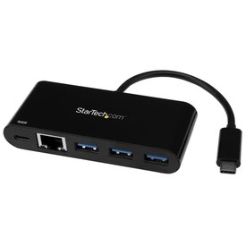 Startech 3 Port USB 3.0 Hub mit GbE/ PD USB-C