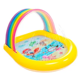 intex-criancas-do-arco-iris-com-dossel-e-piscina-de-aspersao