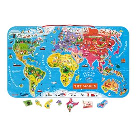 Janod Magnetic World Map English Version Puzzel