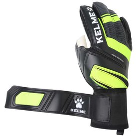 KELME Soccer Goalkeeper Gloves – Indoor and Outdoor Teen-Adult Black Size 9 