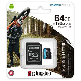 Kingston 64GB Micro SD XC Canvas Go Plus Κάρτα Μνήμης