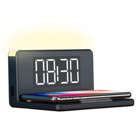 KSIX Réveil Fast Charge Wireless Alarm Clock Charger