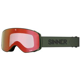 Sinner Sin Valley Magnetic Interchangeable Ski Goggles Blue & Orange Lens 