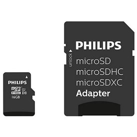 Philips Tarjeta Memoria Micro SDHC 16GB Class 10+Adaptador