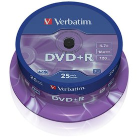 Verbatim CD-DVD-Bluray DVD +R 16X 25 Units
