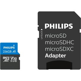 Philips 4 GB Micro-SDHC Speicherkarte • Class 4 Speicher mit USB & SD Adapter 
