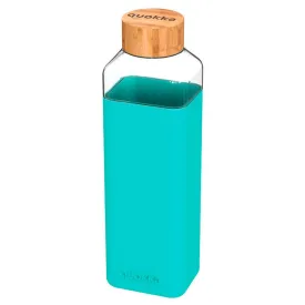 Quokka FLOW YELLOW Glasflasche Mit Silikonhülle – 660 Ml, BPA-frei, Bruchsicher, Auslaufsicher