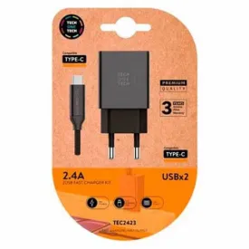 tech-one-tech-kaksoislaturi---usb-c-kaapeli