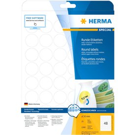 Herma Round Labels 30 Mm 25 Sheets 1200 Einheiten Aufkleber