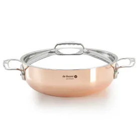 de-buyer-steel-prima-matera-copper-curved-saucepan-28-cm