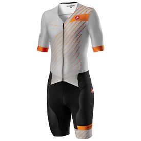 HIncapie Mens M Tri Suit Sleeveless Orange Triathlon Skinsuit Cycling Medium 