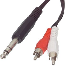 Valueline VLAP22200B20 2m Cable de audio Conector estéreo de 3,5mm Macho a 2 conectores RCA Phono Macho 
