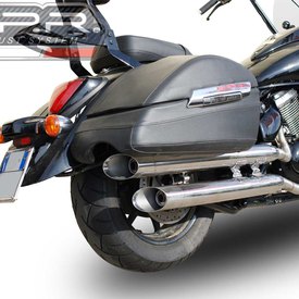 GPR Exhaust Systems Slash Inox Double Full Line System CAT Homologated Intruder 1500 13-16