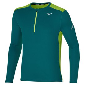 Mizuno Mens Solarcut ER Trail Half Zip T Shirt Tee Top Blue Sports Running 