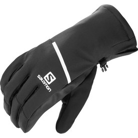 Medium Salomon Mens Force Dry Ski Gloves in Black 