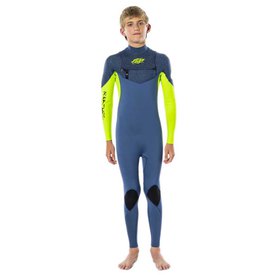 Rip Curl Junior Dawn Patrol 3/2mm Chest Zip Wetsuit Lime Easy Stretch 