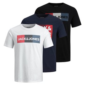 Jack & jones Maglietta A Maniche Corte Corp Logo 3 Unità