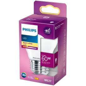 philips-e27-6.5w-806-lumens-2.700k-pallomainen-led-lamppu