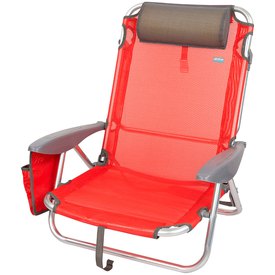 Aktive Beach Reclining Folding Beach Chair With Cushion