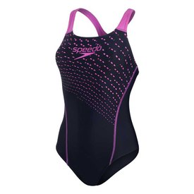 Womens Speedo Endurance10 Swimsuit Swimming Costume Black Purple New Size 12 UK 